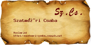 Szatmári Csaba névjegykártya